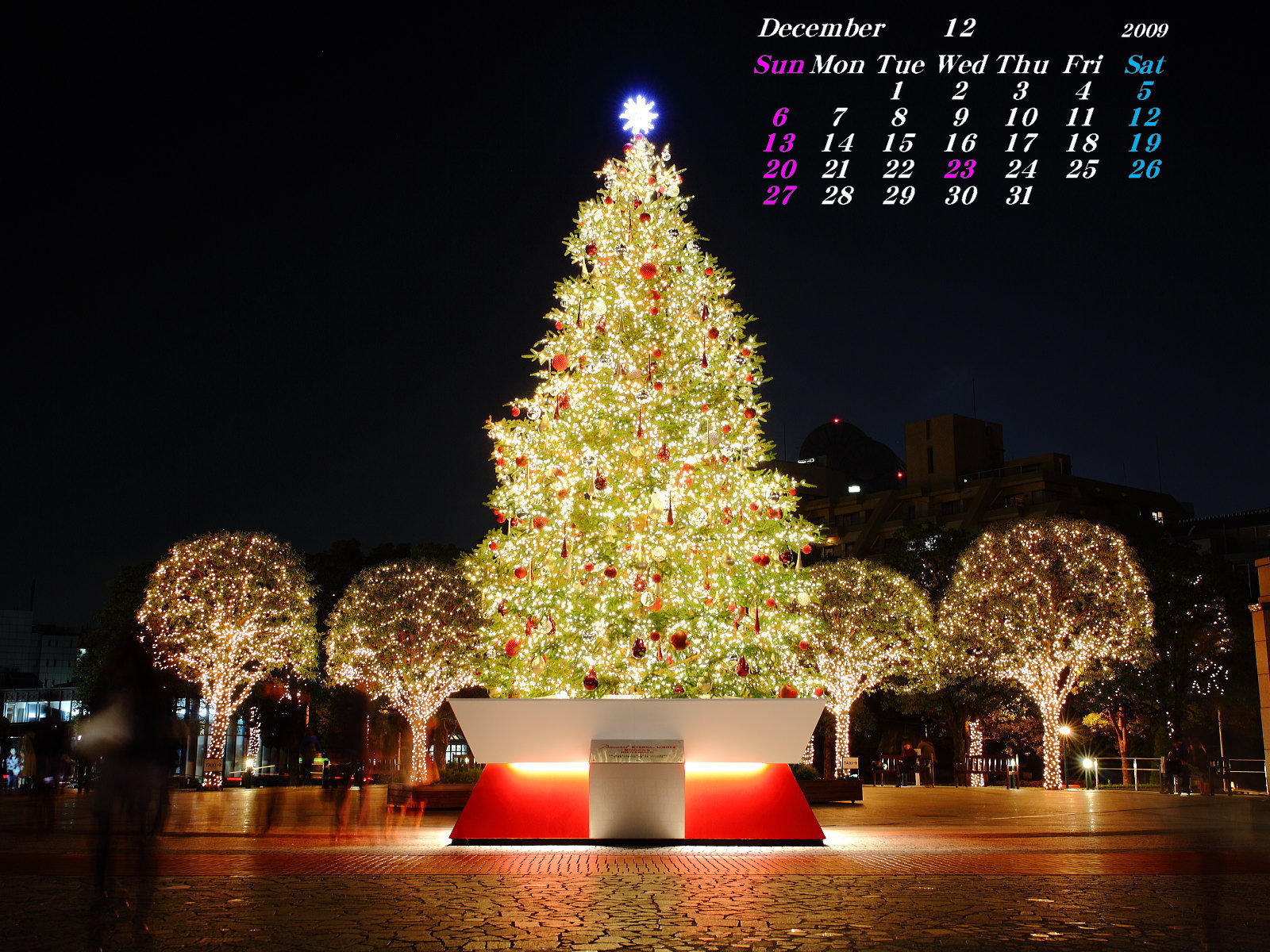 2009年 12月カレンダー壁紙 クリスマス壁紙カレンダー お洒落クリスマス気分なデスクトップpc壁紙 画像 まとめ X Mas Christmas 冬12月 Naver まとめ