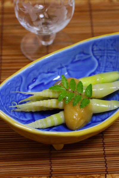 ネマガリタケのカラシ酢味噌