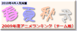 2009年度アニメランキング - チーム戦