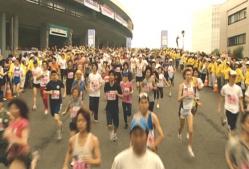 走り始めた東京ビックシティーマラソン
