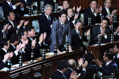 abe elected by Parliament