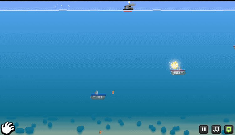 潜水艦と対戦 爆雷攻撃ゲーム 無料ゲーム1941
