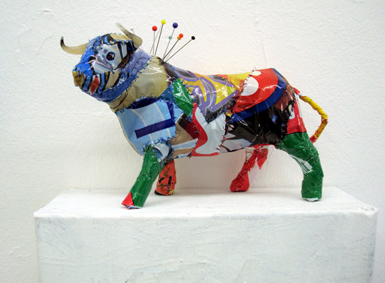 Bull, 2008, 13 x 22 x 8 cm, object, mixed media, private collection