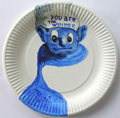 no 74, 2007, 22,5 cm average, Water color on paper plate