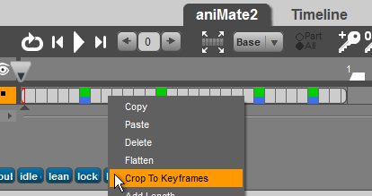 aniMate2 Crop To Keyframesメニュー適用前