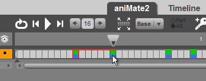 aniMate2 キーフレームの選択