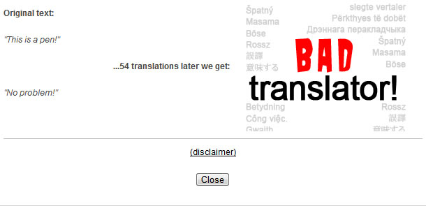 Bad Translator!