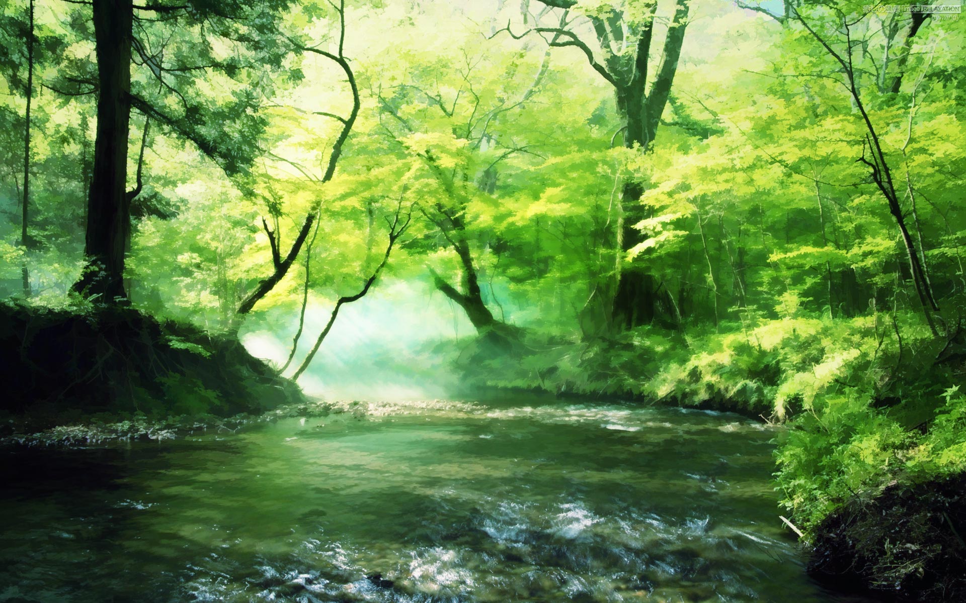 心安らぐ緑の風景 癒しの風景 Image Relaxation 癒し壁紙