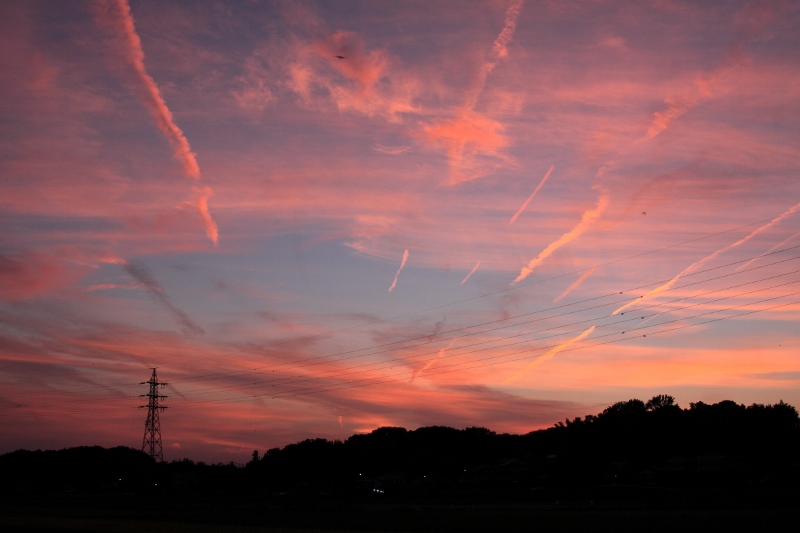 飛行機雲の夕焼け (800x533)